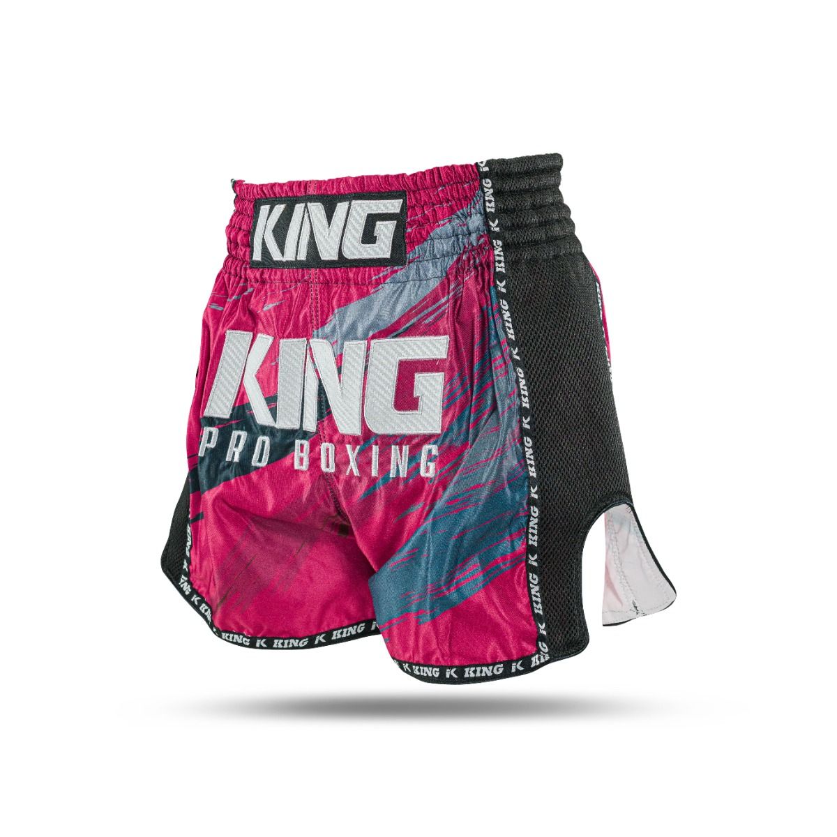 King Pro Boxing Storm 3 Muay Thai Shorts - rot/dunkelblau