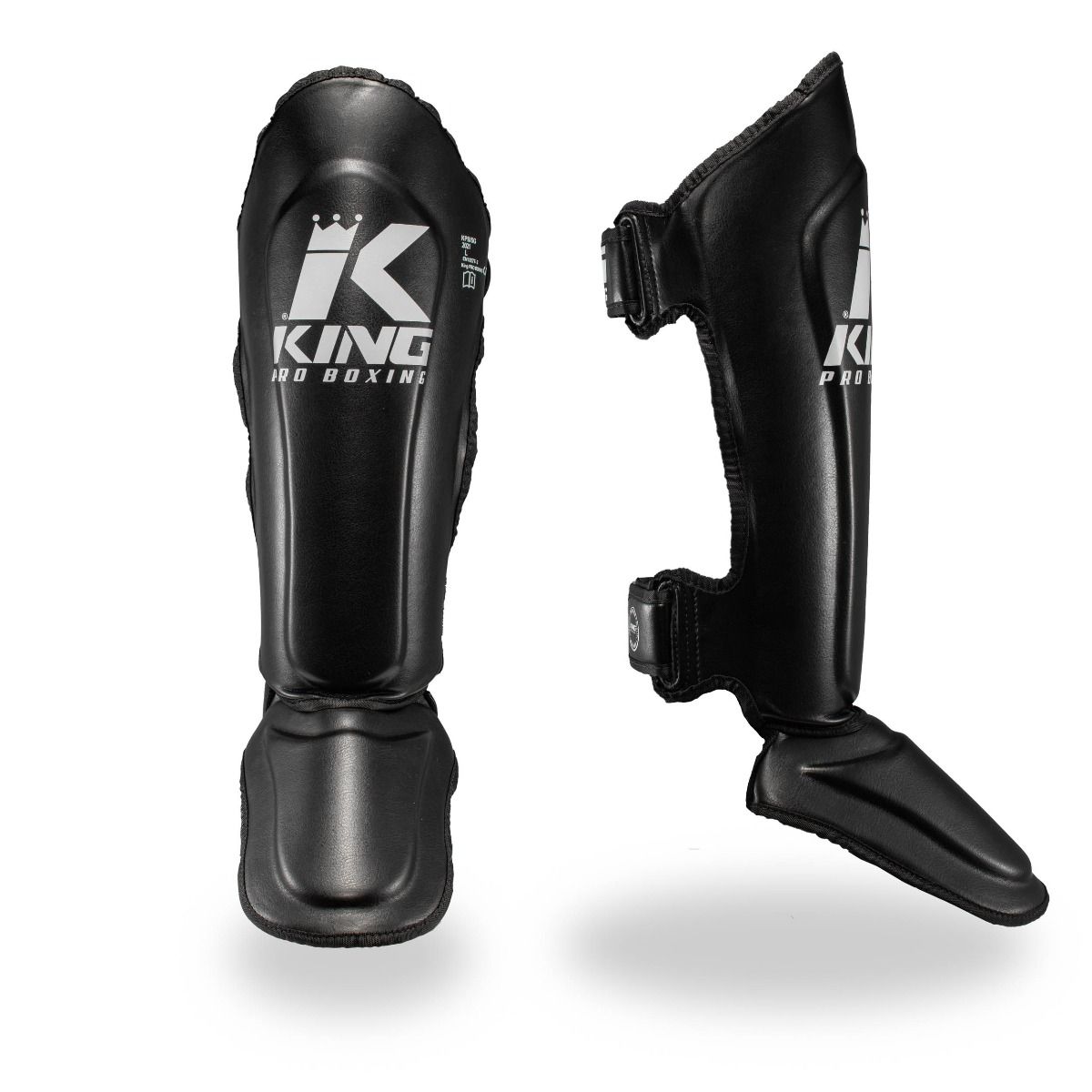 King Pro Boxing SGL 7 Kickbox Schienbeinschoner - schwarz/weiß