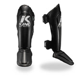 King Pro Boxing SGL 7 Kickbox Schienbeinschoner - schwarz/weiß