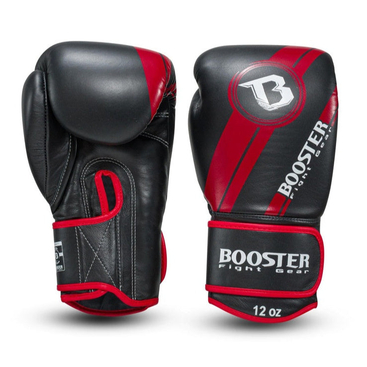 Booster Pro Range BGL V3 Boxhandschuhe - Echt Leder - Foil - schwarz/rot
