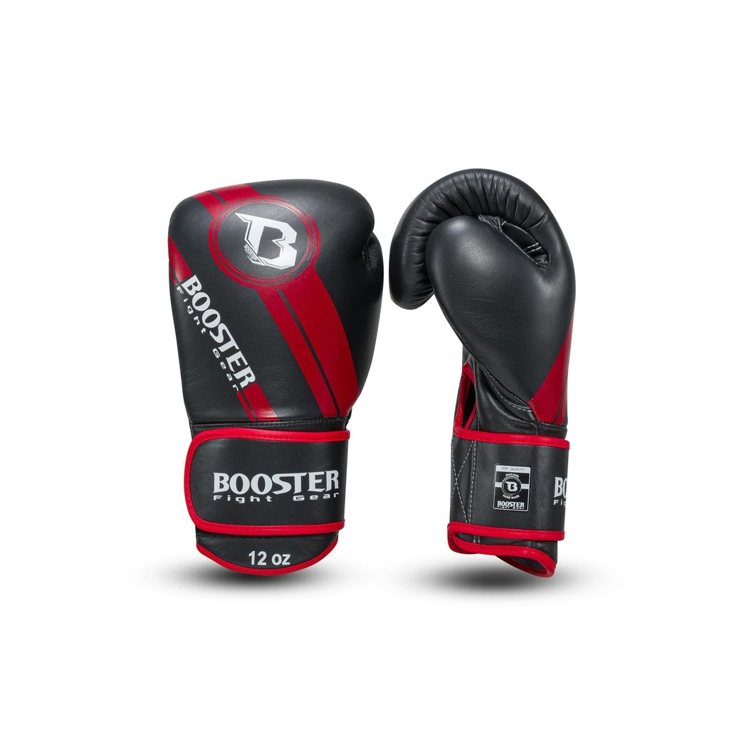 Booster Pro Range BGL V3 Boxhandschuhe - Echt Leder - Foil - schwarz/rot