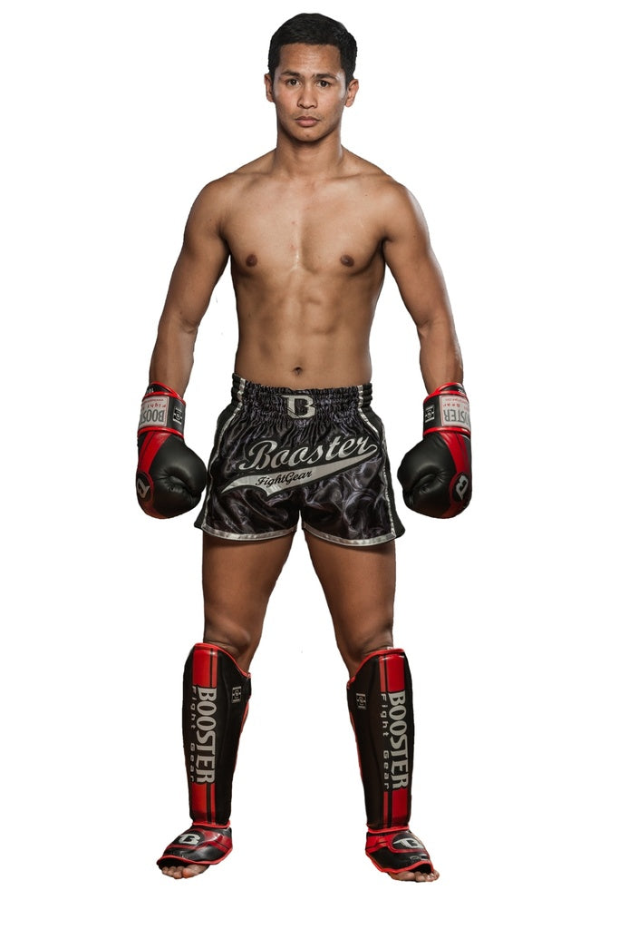 Booster Pro Range BGL V3 Boxhandschuhe - Echt Leder - Foil - schwarz/rot