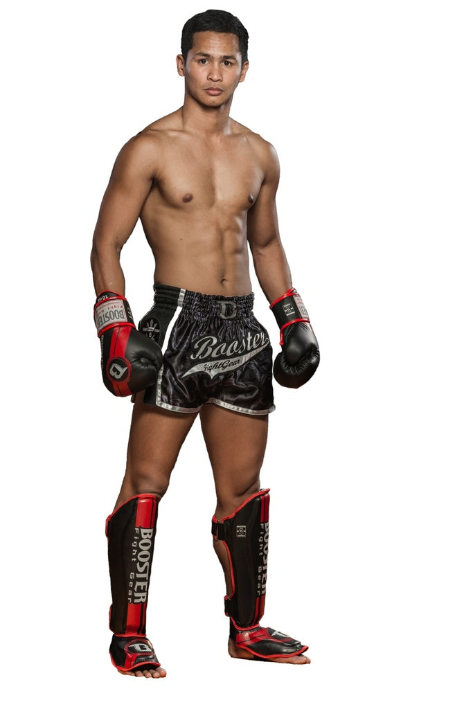 Booster Pro Range BGL V3 Boxhandschuhe - Echt Leder - Foil - schwarz/rot