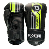 Booster Pro Range BGL V9 Boxhandschuhe - Echt Leder - schwarz/gelb