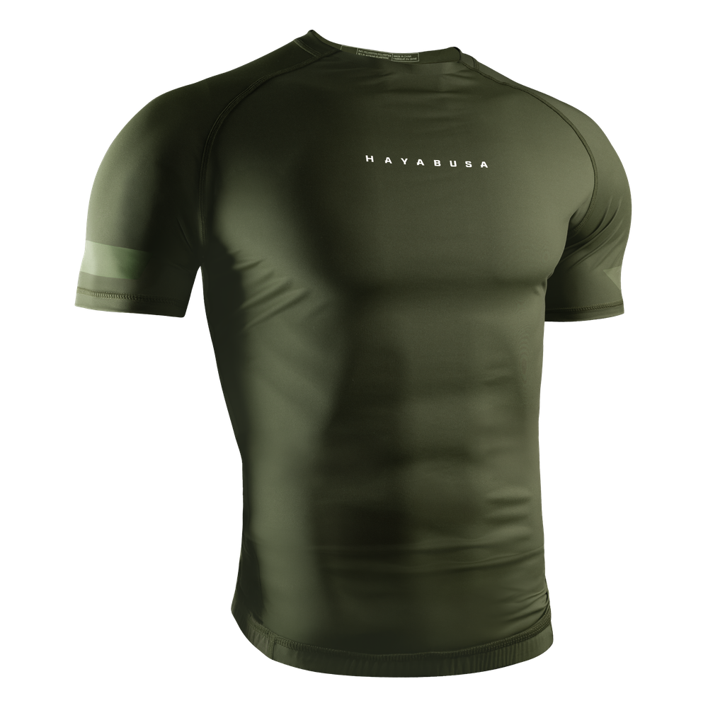 Hayabusa Core Kurzarm Rashguard für Herren - Dunkelgrün