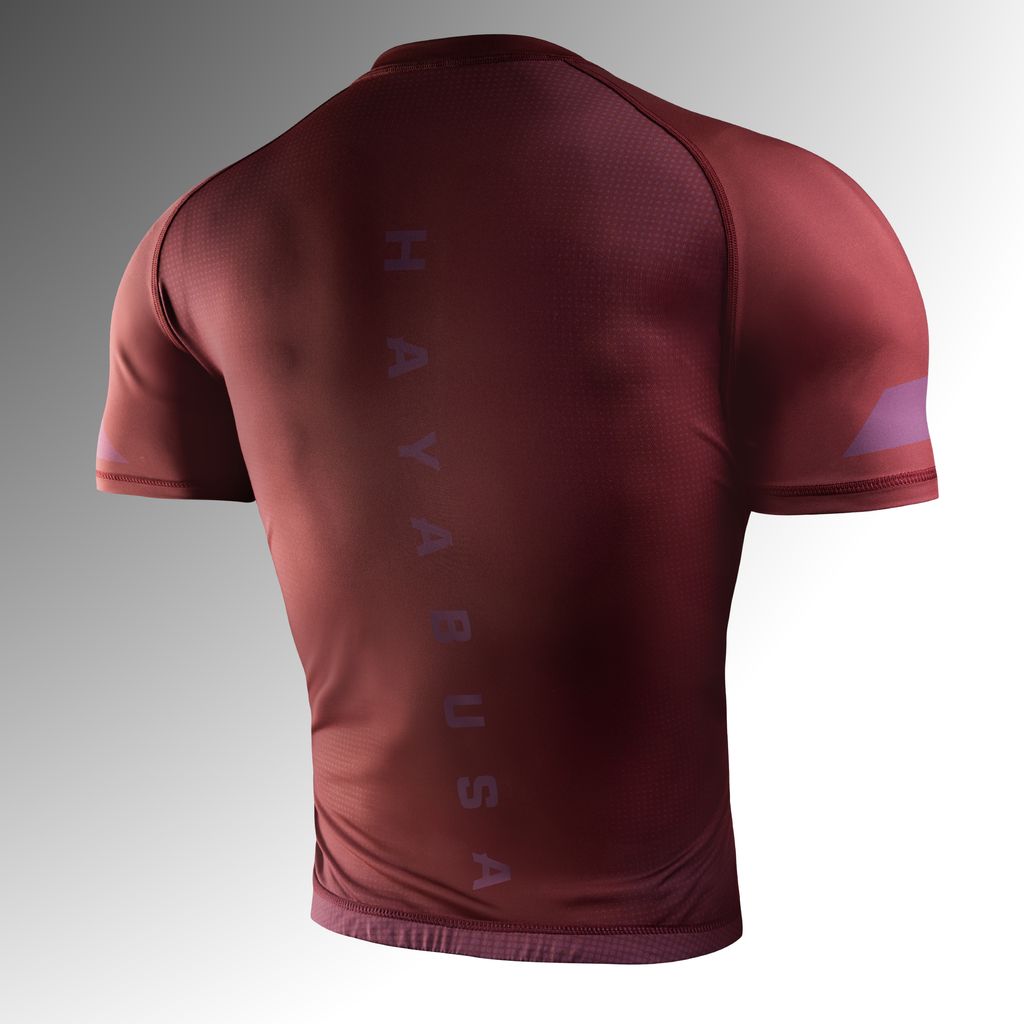 Hayabusa Core Kurzarm Rashguard für Herren - Dunkelrot