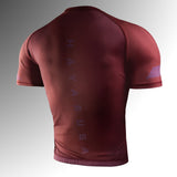 Hayabusa Core Kurzarm Rashguard für Herren - Dunkelrot