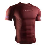 Hayabusa Core Kurzarm Rashguard für Herren - Dunkelrot