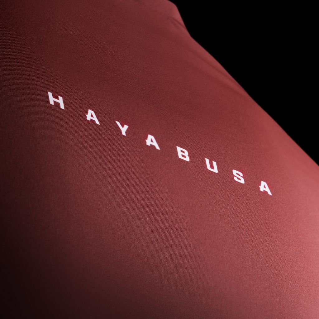 Hayabusa Core Kurzarm Rashguard für Herren - Dunkelrot