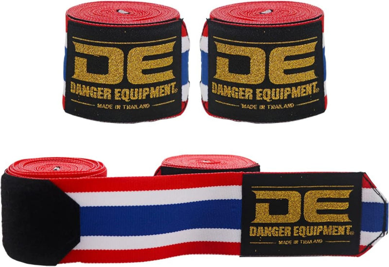 Danger Equipment Boxbandagen - 4,5 Meter - Thailändische Flagge