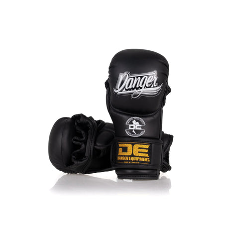 Danger MMA Sparring Handschuhe - semi Leder - Schwarz