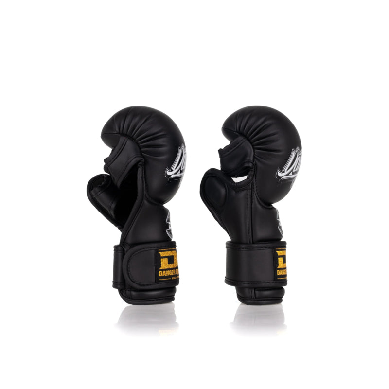 Danger MMA Sparring Handschuhe - semi Leder - Schwarz