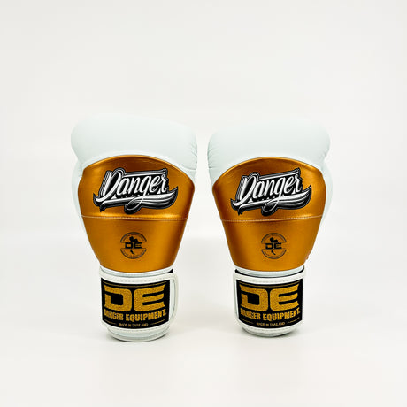 Danger Reborn Boxhandschuhe - Mikrofaser - Weiß/Gold