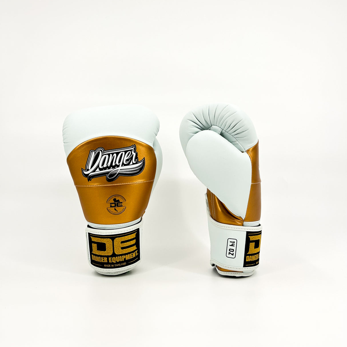 Danger Reborn Boxhandschuhe - Mikrofaser - Weiß/Gold
