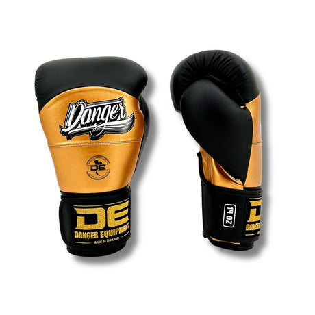 Danger Reborn Boxhandschuhe - Mikrofaser - Schwarz/Gold