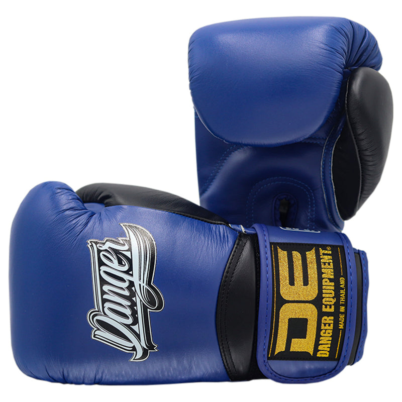 Danger Rocket Boxhandschuhe - Echt Leder - Blau