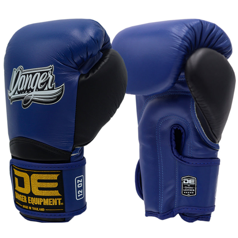 Danger Rocket Boxhandschuhe - Echt Leder - Blau