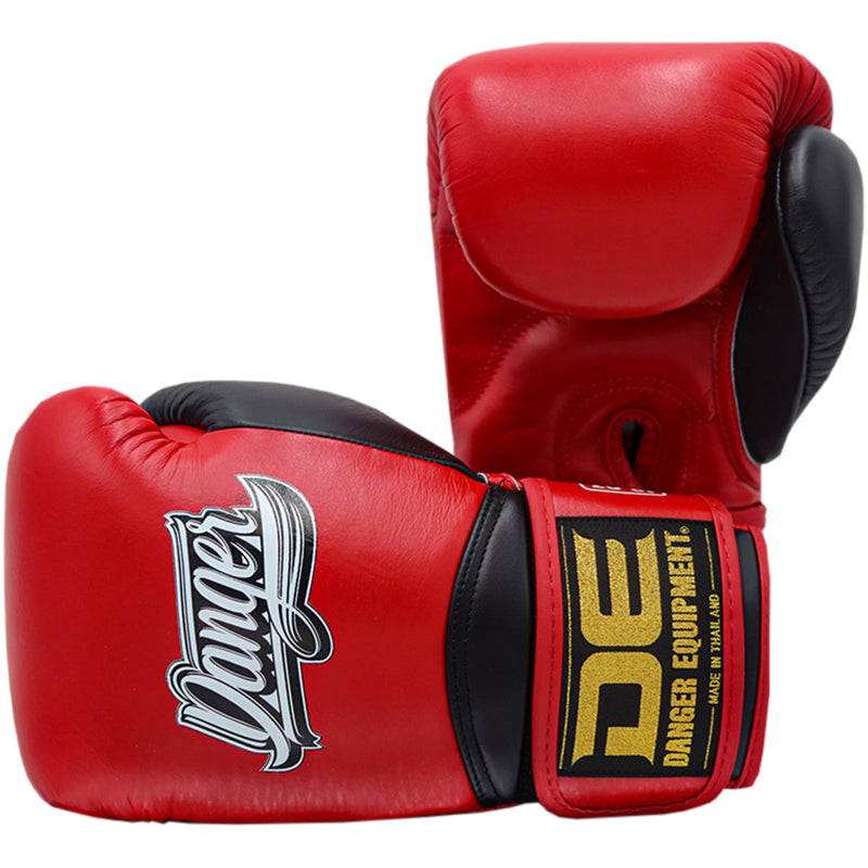 Danger Rocket Boxhandschuhe - Echt Leder - Rot