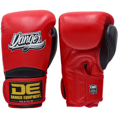 Danger Rocket Boxhandschuhe - Echt Leder - Rot
