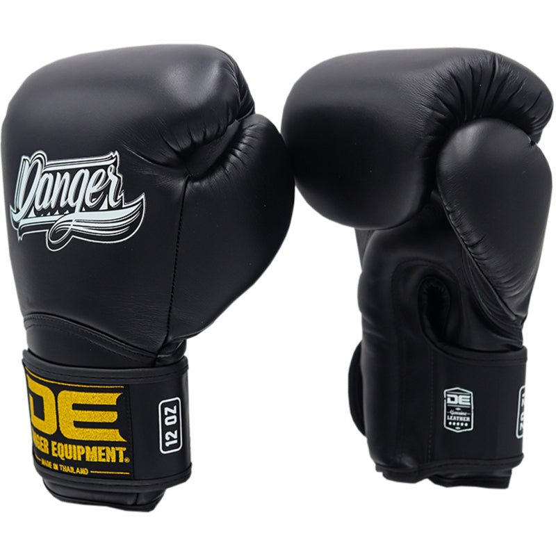 Danger Rocket Boxhandschuhe - Echt Leder - Schwarz