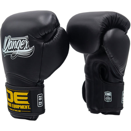 Danger Rocket Boxhandschuhe - Echt Leder - Schwarz