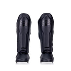 Danger Supermax Schienbeinschoner - Black Edition - Echt Leder - Schwarz