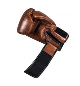 Danger Thai Legend Boxhandschuhe - Echtes Leder - Braune Retro-Optik