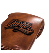Danger Thai Legend Boxhandschuhe - Echtes Leder - Braune Retro-Optik
