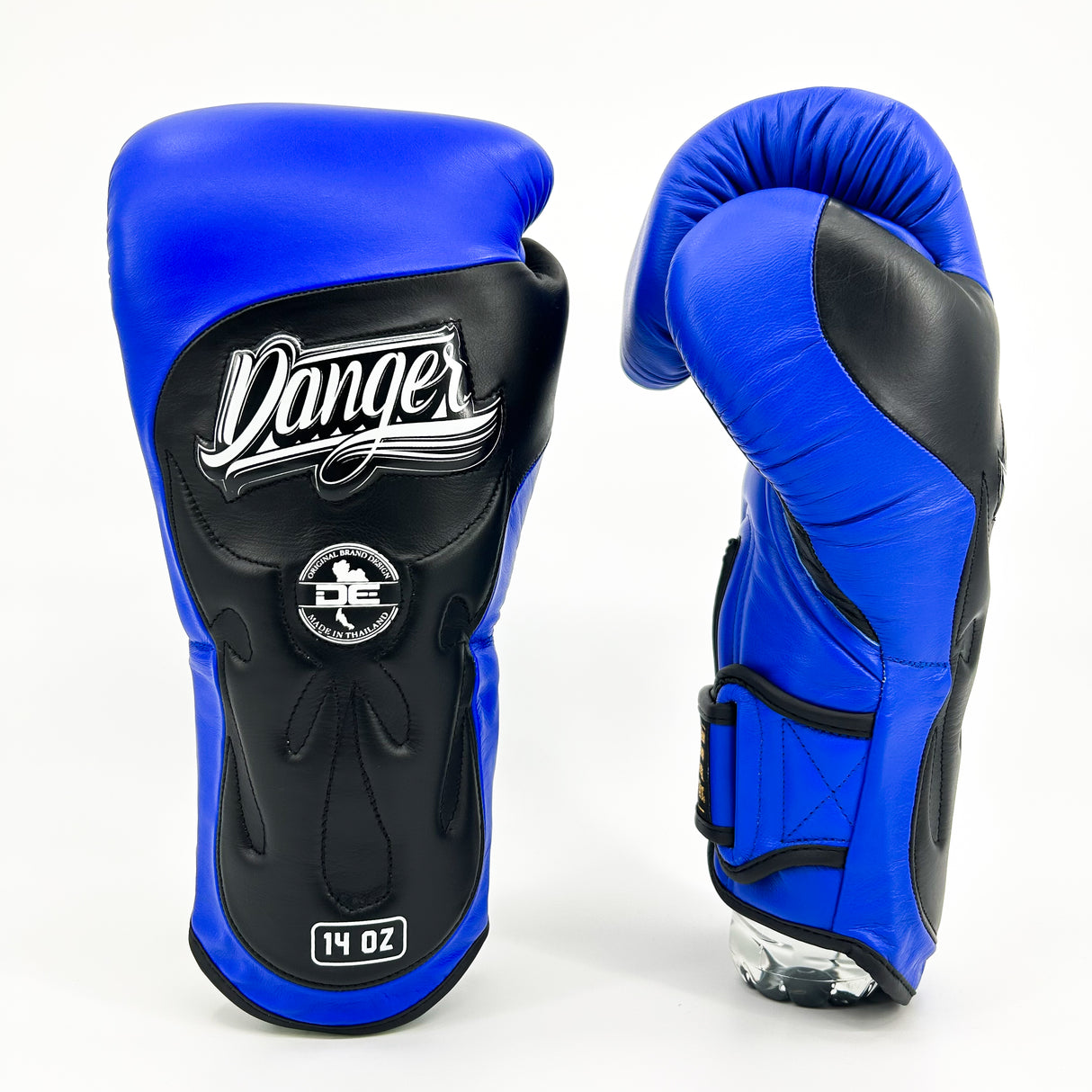 Danger Ultimate Fighter Boxhandschuhe - Echt Leder - Blau/Schwarz