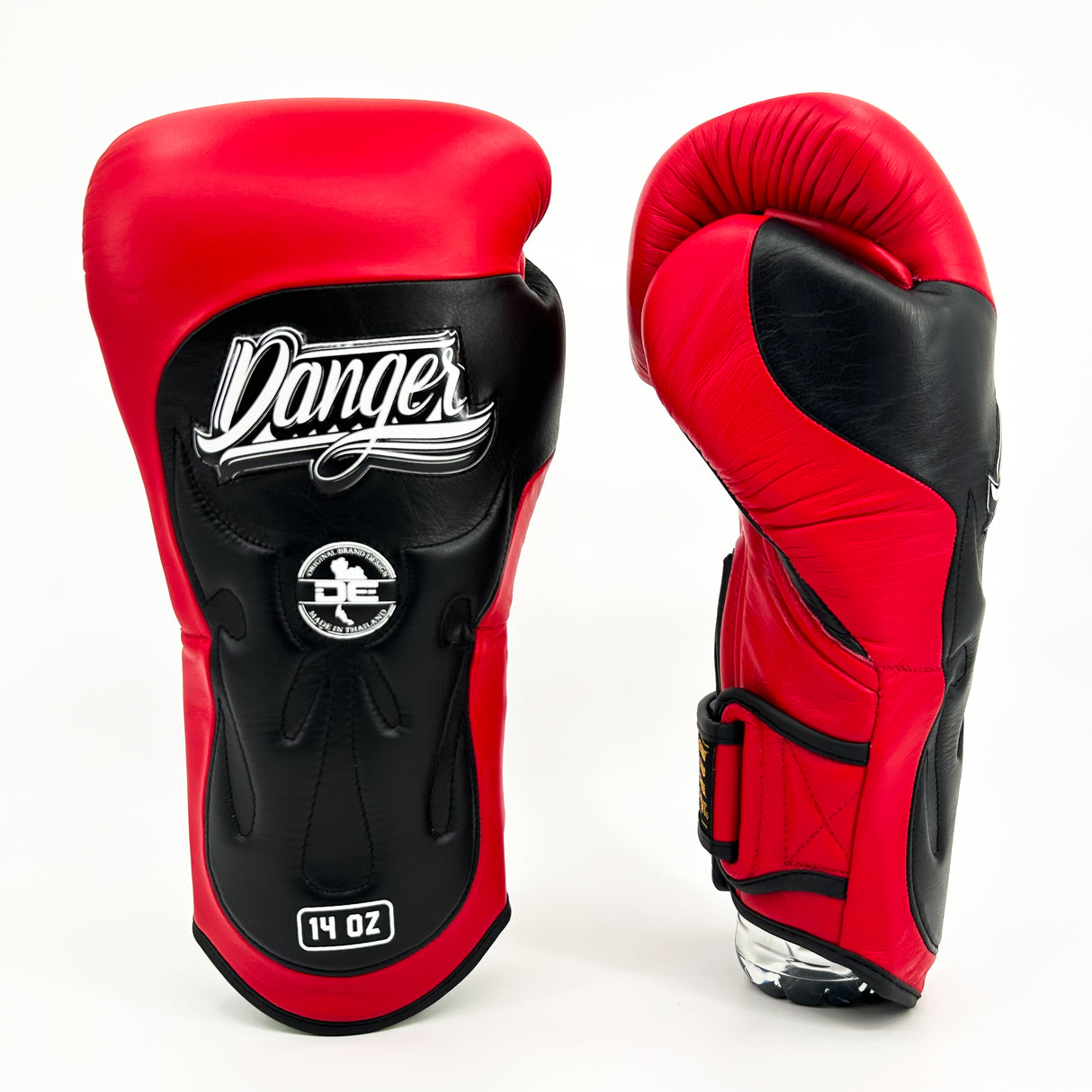 Danger Ultimate Fighter Boxhandschuhe - Echt Leder - Rot/Schwarz