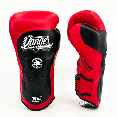 Danger Ultimate Fighter Boxhandschuhe - Echt Leder - Rot/Schwarz