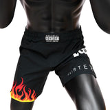Fairtex AB12 Burn Board Shorts - MMA Shorts - Schwarz/Orange/Gelb
