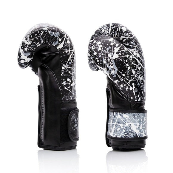 Fairtex BGV14PT Mikrofaser Boxhandschuhe - Kunstkollektionen - Painter Schwarz/Weiß