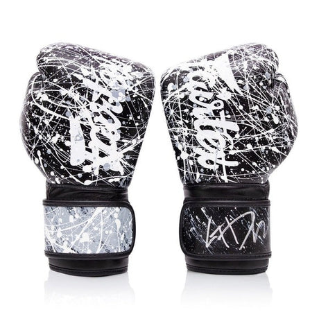 Fairtex BGV14PT Mikrofaser Boxhandschuhe - Kunstkollektionen - Painter Schwarz/Weiß
