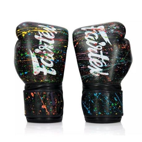 Fairtex BGV14PT Mikrofaser Boxhandschuhe - Kunstkollektionen - Painter Schwarz