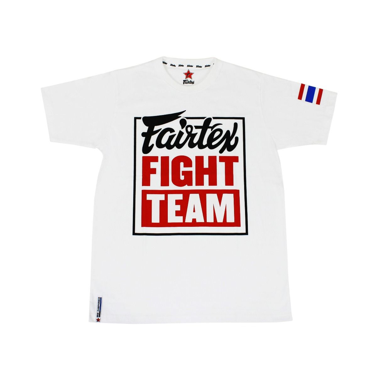 Fairtex Fight Team T-Shirt - Weiß - Druck Rot/Schwarz
