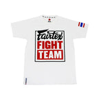 Fairtex Fight Team T-Shirt - Weiß - Druck Rot/Schwarz