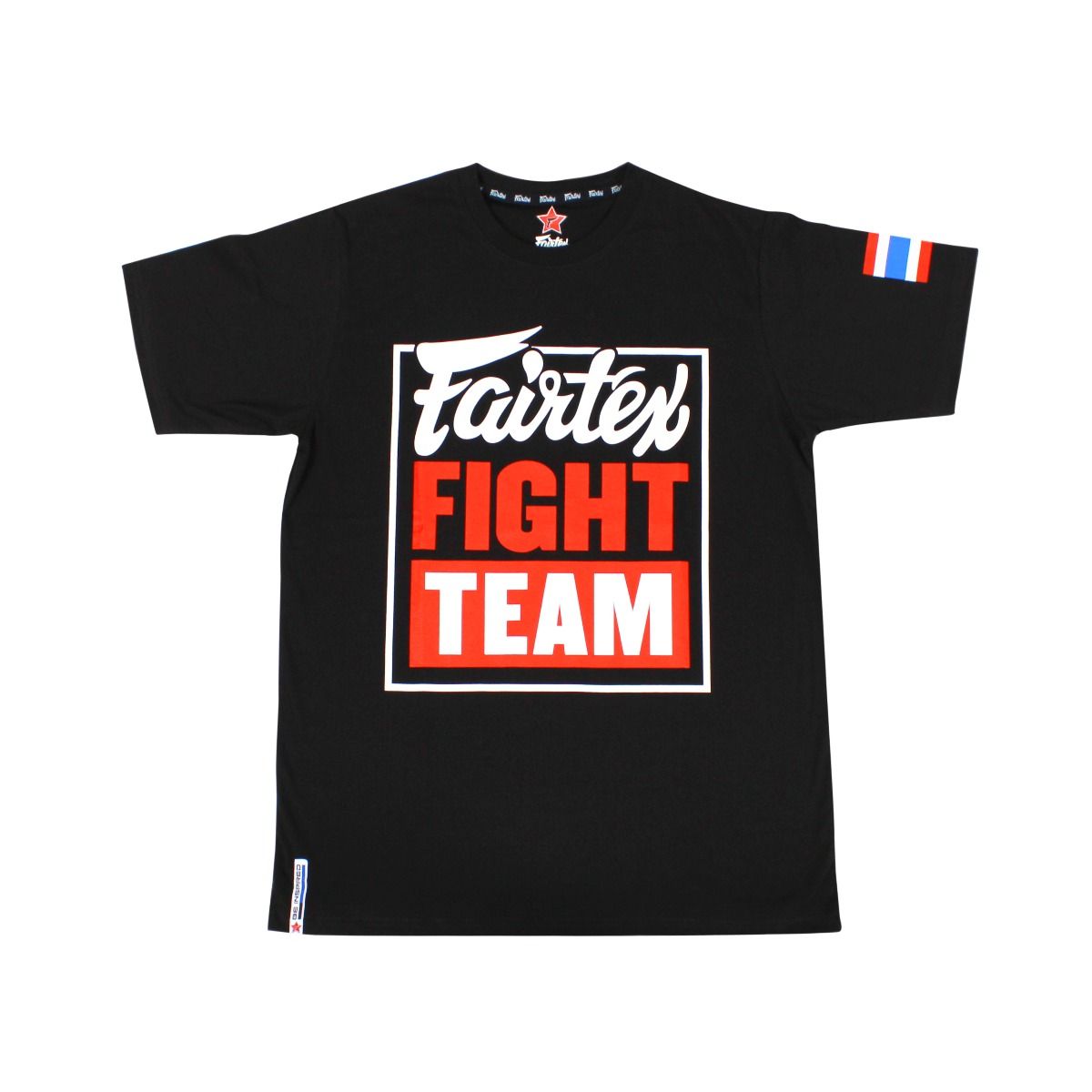 Fairtex Fight Team T-Shirt - Schwarz - Druck Weiß/Rot