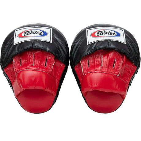 Fairtex FMV9 Ultimate Contoured Focus Mitts - Rot / Schwarz