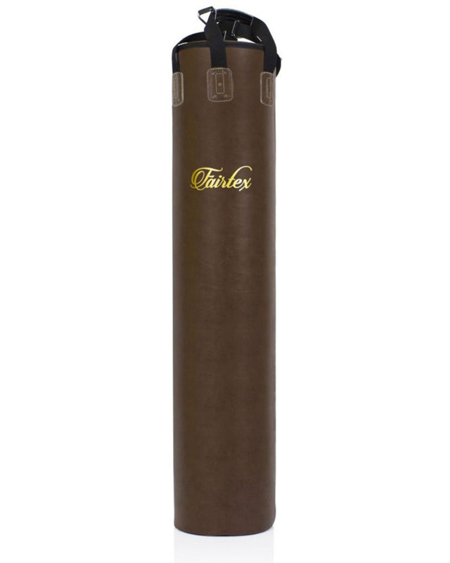 Fairtex HB6TB Throwback Muay Thai Banana Bag - 180 cm - Ungefüllt - Braun