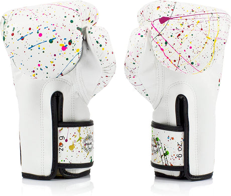 Fairtex BGV14PT Mikrofaser Boxhandschuhe - Kunstkollektionen - Painter - Weiß