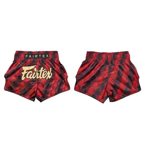 Fairtex BS1919 Muay Thai Shorts - Rot/Schwarz