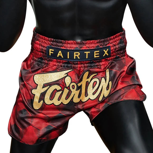 Fairtex BS1919 Muay Thai Shorts - Rot/Schwarz