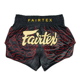 Fairtex BS1920 Muay Thai Shorts - Lava - Schwarz/Gold