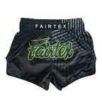 Fairtex BS1924 Muay Thai Shorts Racer - Schwarz/Grün