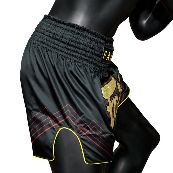 Fairtex BS1925 Muay Thai Shorts - Mr.X - schwarz/gold