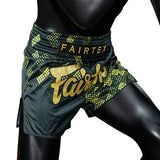 Fairtex BS1931 Muay Thai Shorts - Heart of Gold - schwarz/gold