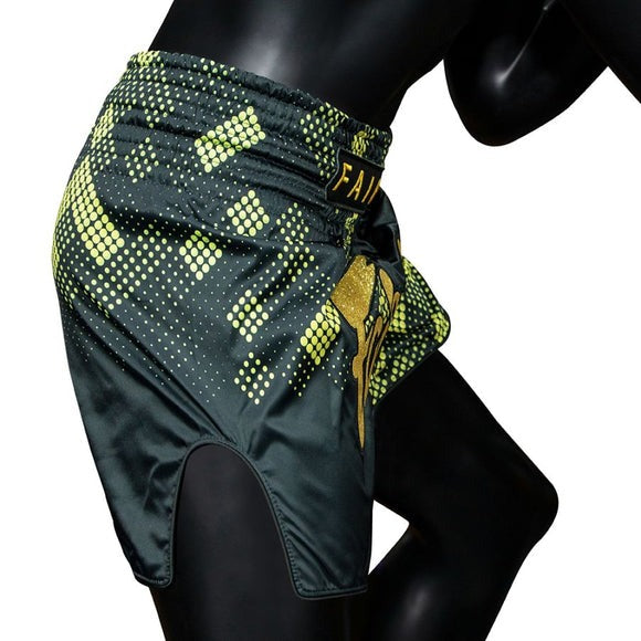 Fairtex BS1931 Muay Thai Shorts - Heart of Gold - schwarz/gold