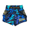 Fairtex BS1916 Muay Thai Shorts - Golden Jubilee Luster - camo blau