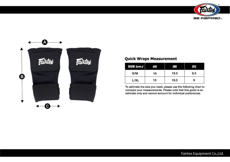 Fairtex Quick Wraps - Schwarz